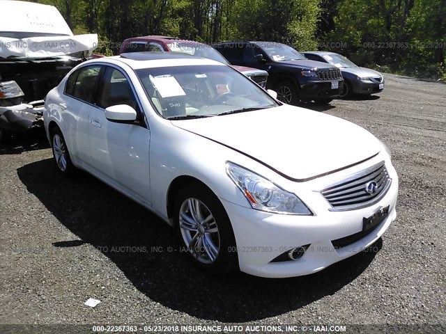 JN1DV6AR5BM654266 - 2011 INFINITI G25 WHITE photo 1