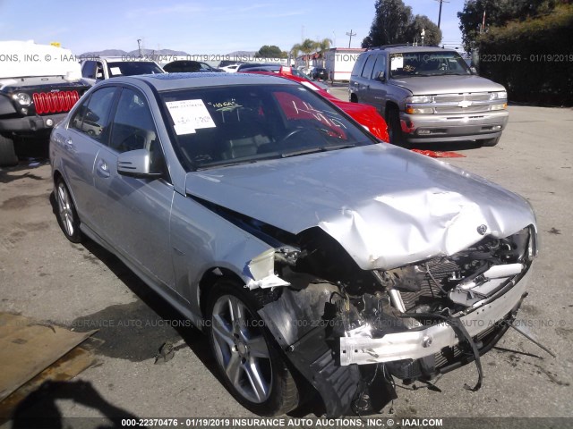 WDDGF4HBXCR239295 - 2012 MERCEDES-BENZ C 250 SILVER photo 1