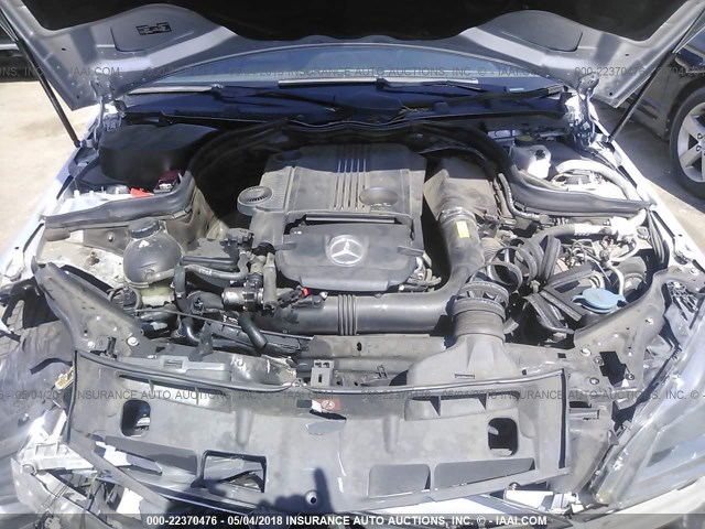 WDDGF4HBXCR239295 - 2012 MERCEDES-BENZ C 250 SILVER photo 10