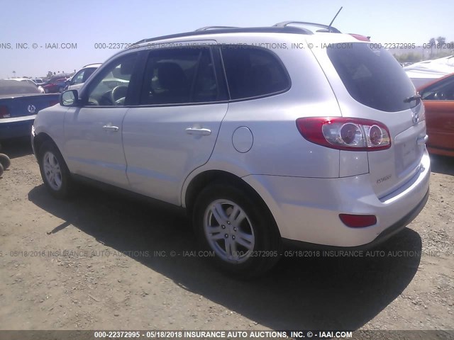 5XYZG3AB1BG022767 - 2011 HYUNDAI SANTA FE GLS SILVER photo 3