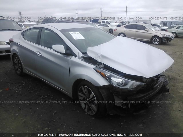 KMHDH4AE6FU381197 - 2015 HYUNDAI ELANTRA SILVER photo 1