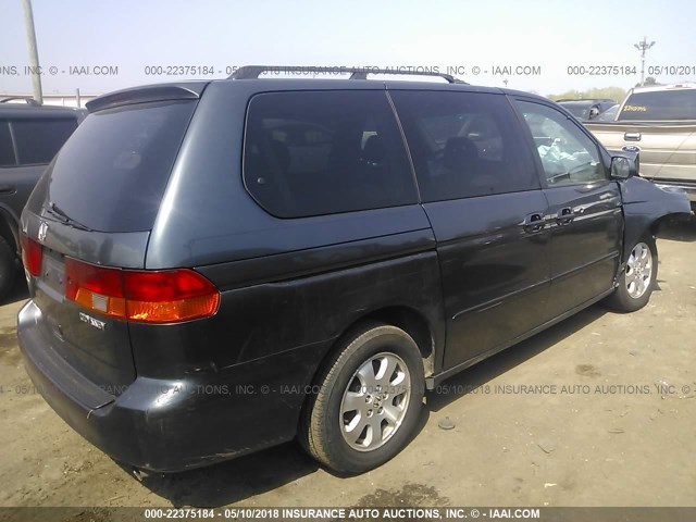 5FNRL18904B058639 - 2004 HONDA ODYSSEY EXL Navy photo 4