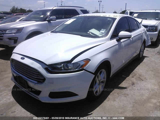 3FA6P0G74ER267826 - 2014 FORD FUSION S WHITE photo 2