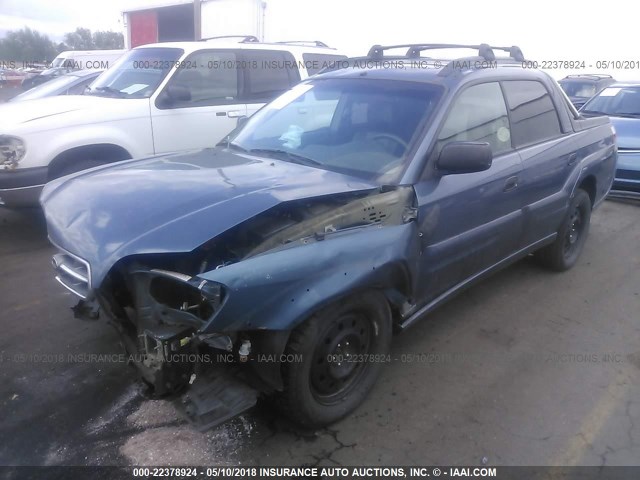 4S4BT62CX57107044 - 2005 SUBARU BAJA SPORT BLUE photo 2