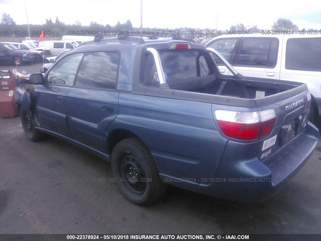 4S4BT62CX57107044 - 2005 SUBARU BAJA SPORT BLUE photo 3