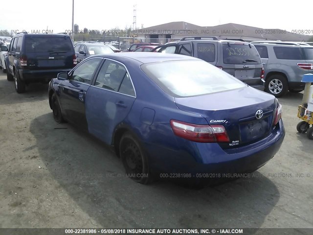 4T1BE46K57U083417 - 2007 TOYOTA CAMRY NEW GENERAT CE/LE/XLE/SE BLUE photo 3