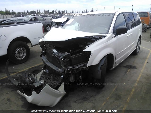 2C4RDGBG5DR664112 - 2013 DODGE GRAND CARAVAN SE WHITE photo 2