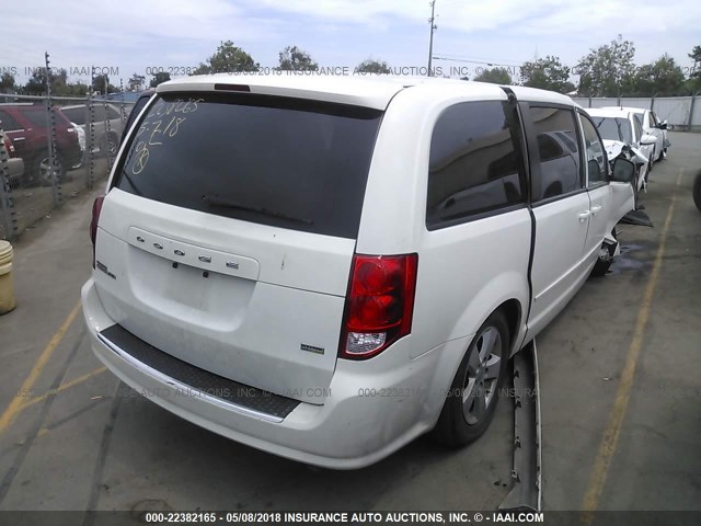 2C4RDGBG5DR664112 - 2013 DODGE GRAND CARAVAN SE WHITE photo 4