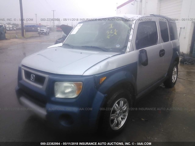 5J6YH28626L009171 - 2006 HONDA ELEMENT EX SILVER photo 2