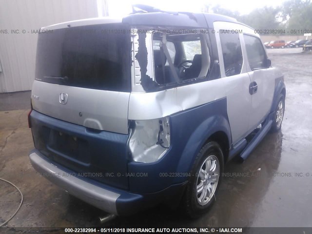 5J6YH28626L009171 - 2006 HONDA ELEMENT EX SILVER photo 4