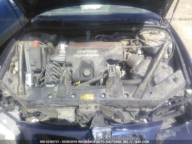 1G2WR5212YF268449 - 2000 PONTIAC GRAND PRIX GTP BLUE photo 10