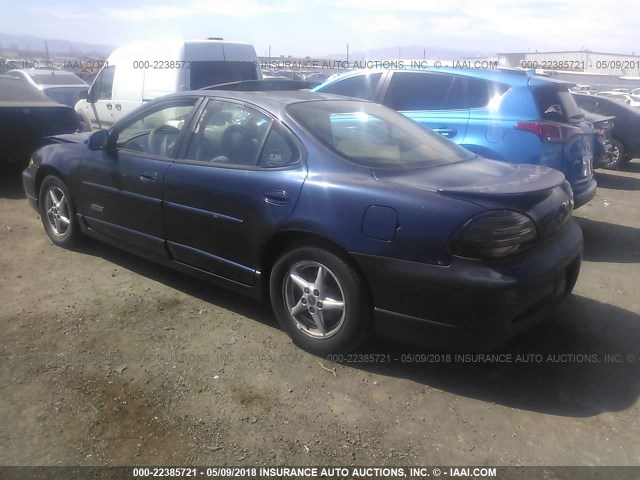 1G2WR5212YF268449 - 2000 PONTIAC GRAND PRIX GTP BLUE photo 3