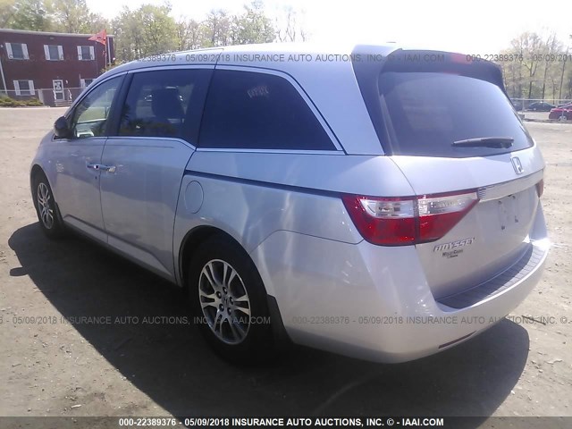 5FNRL5H67DB049062 - 2013 HONDA ODYSSEY EXL SILVER photo 3