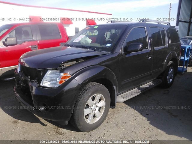 5N1AR1NN4CC618702 - 2012 NISSAN PATHFINDER S/LE/SE BLACK photo 2