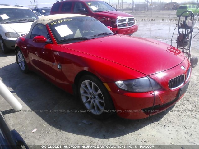 4USBU33526LW66378 - 2006 BMW Z4 3.0 RED photo 1