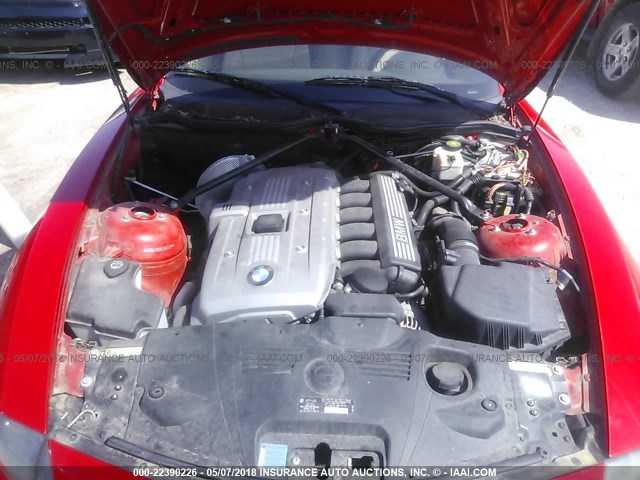 4USBU33526LW66378 - 2006 BMW Z4 3.0 RED photo 10
