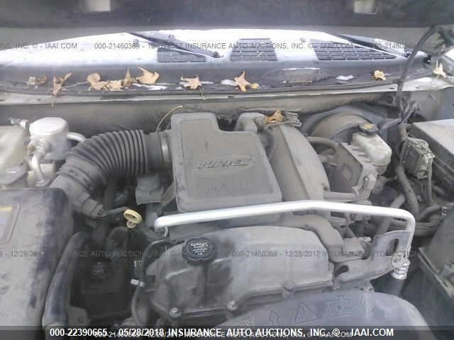 1GNDS13S572120865 - 2007 CHEVROLET TRAILBLAZER LS/LT SILVER photo 10