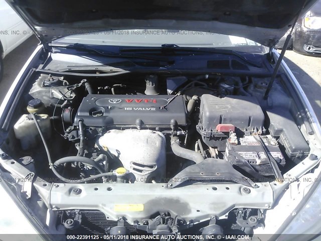 4T1BE32K62U569033 - 2002 TOYOTA CAMRY LE/XLE/SE SILVER photo 10