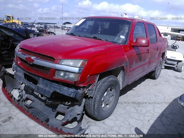 3GNEC13TX2G122105 - 2002 CHEVROLET AVALANCHE C1500 RED photo 2