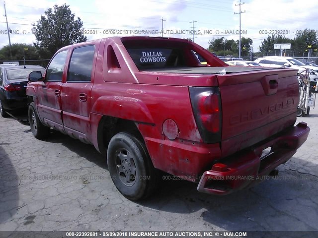 3GNEC13TX2G122105 - 2002 CHEVROLET AVALANCHE C1500 RED photo 3