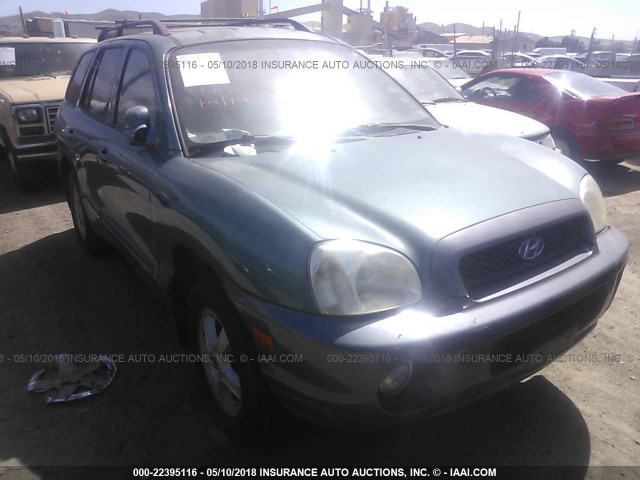 KM8SC13D12U330631 - 2002 HYUNDAI SANTA FE GLS/LX Light Blue photo 1