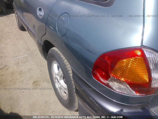 KM8SC13D12U330631 - 2002 HYUNDAI SANTA FE GLS/LX Light Blue photo 6