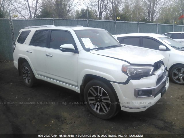 JTEBU5JR8F5265120 - 2015 TOYOTA 4RUNNER SR5/LIMITED/TRAIL/TRD PRO WHITE photo 1