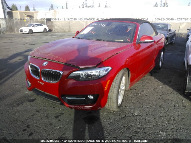 WBA1K9C51GV710576 - 2016 BMW 228 I/SULEV RED photo 2