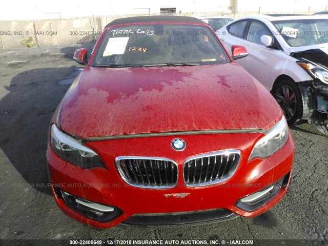 WBA1K9C51GV710576 - 2016 BMW 228 I/SULEV RED photo 6