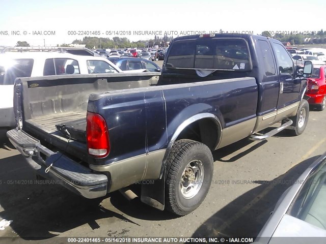 1FTSX31S8YEB71471 - 2000 FORD F350 SRW SUPER DUTY Dark Blue photo 4