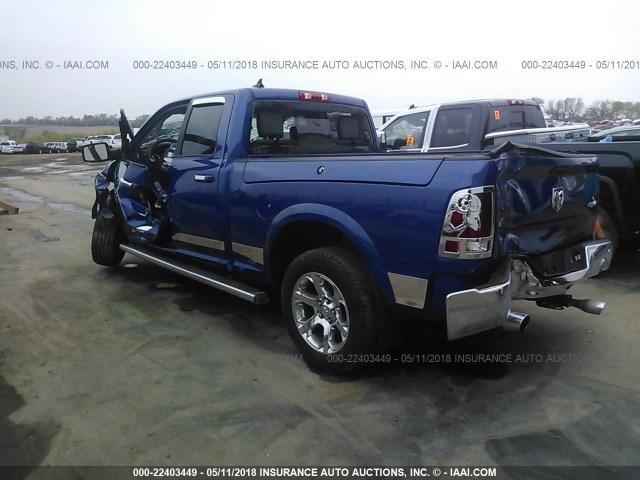 1C6RR7JTXES466956 - 2014 RAM 1500 LARAMIE BLUE photo 3