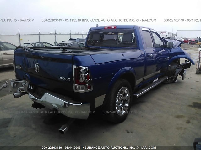 1C6RR7JTXES466956 - 2014 RAM 1500 LARAMIE BLUE photo 4