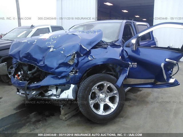 1C6RR7JTXES466956 - 2014 RAM 1500 LARAMIE BLUE photo 6