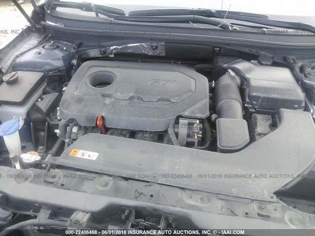 5NPE24AF1GH300248 - 2016 HYUNDAI SONATA SE Light Blue photo 10