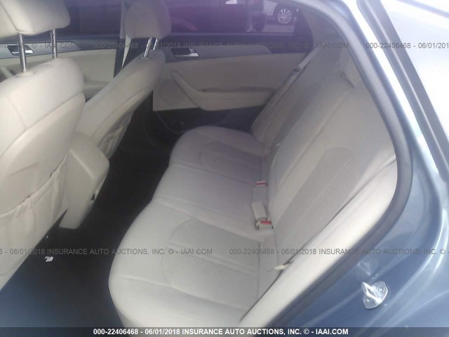 5NPE24AF1GH300248 - 2016 HYUNDAI SONATA SE Light Blue photo 8