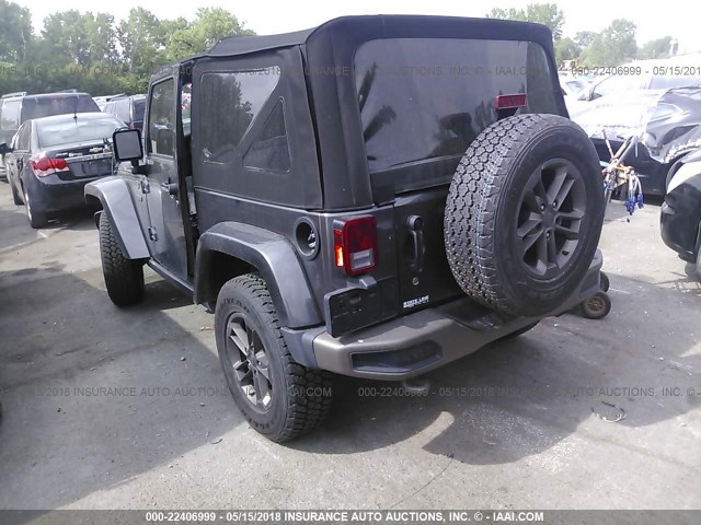 1C4AJWBG4GL323393 - 2016 JEEP WRANGLER SAHARA GRAY photo 3