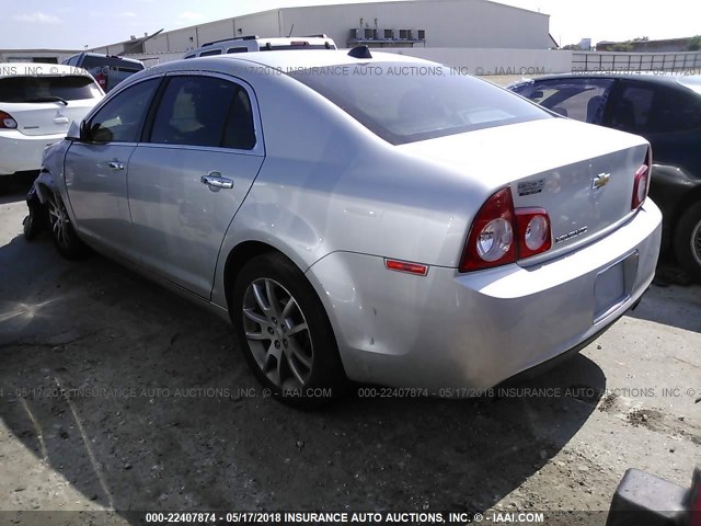 1G1ZG5E70CF105265 - 2012 CHEVROLET MALIBU LTZ SILVER photo 3