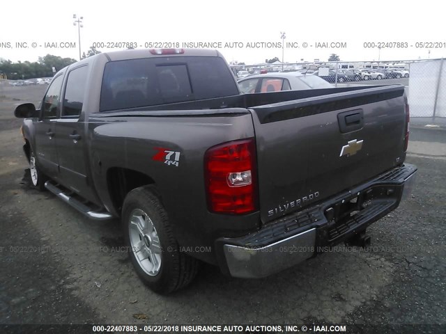 2GCEK13M671665911 - 2007 CHEVROLET SILVERADO K1500 CREW CAB BROWN photo 3