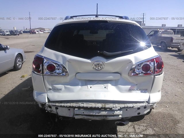 5GAER23D89J183310 - 2009 BUICK ENCLAVE CXL WHITE photo 6