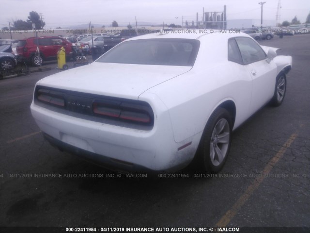 2C3CDZAG3FH783664 - 2015 DODGE CHALLENGER SXT WHITE photo 4