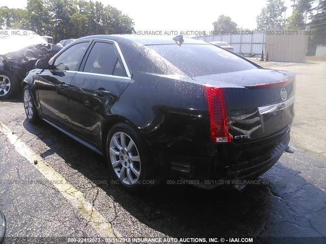 1G6DJ5E3XC0101309 - 2012 CADILLAC CTS PERFORMANCE COLLECTION BLACK photo 3