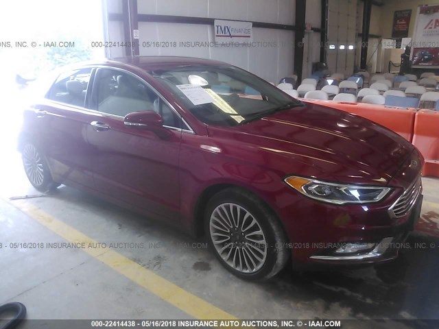 3FA6P0K92HR115038 - 2017 FORD FUSION TITANIUM RED photo 1