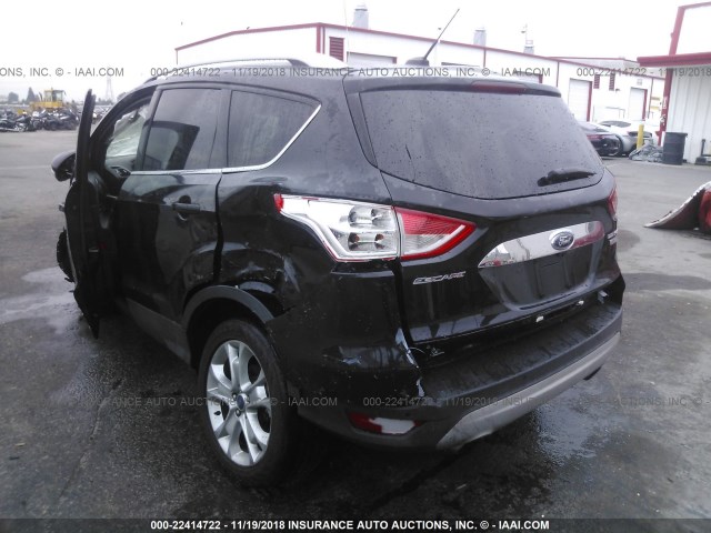 1FMCU0JX7EUB63804 - 2014 FORD ESCAPE TITANIUM BLACK photo 3