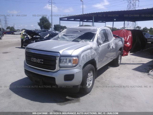 1GTH6AEA8F1155388 - 2015 GMC CANYON SILVER photo 2