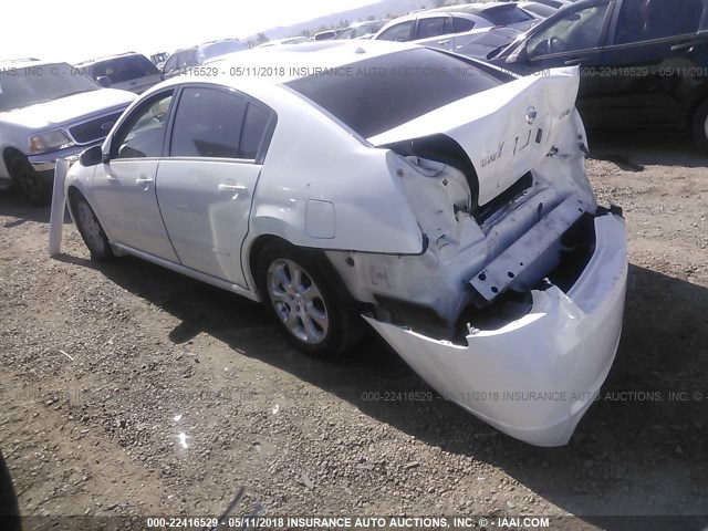 1N4BA41E48C837891 - 2008 NISSAN MAXIMA SE/SL WHITE photo 3