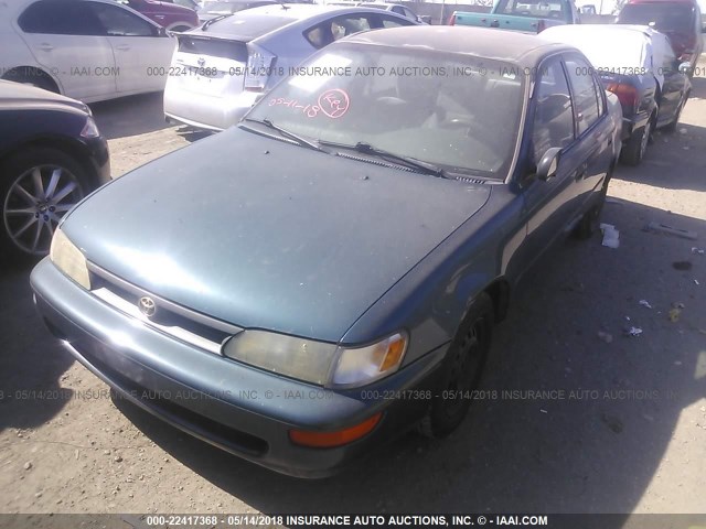 JT2AE09B4R0054935 - 1994 TOYOTA COROLLA LE/DX GREEN photo 2