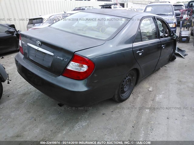 4T1BE30K43U786276 - 2003 TOYOTA CAMRY LE/XLE/SE GREEN photo 4