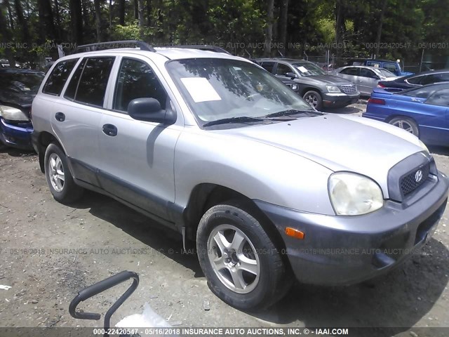 KM8SB82BX1U058767 - 2001 HYUNDAI SANTA FE SILVER photo 1