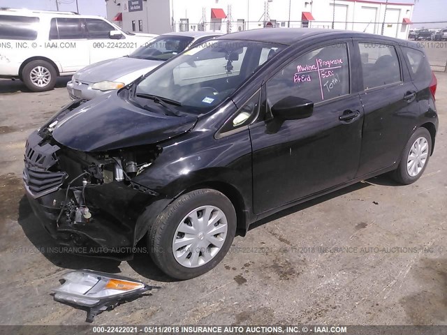 3N1CE2CP7FL401580 - 2015 NISSAN VERSA NOTE S/S PLUS/SV/SL/SR BLACK photo 2