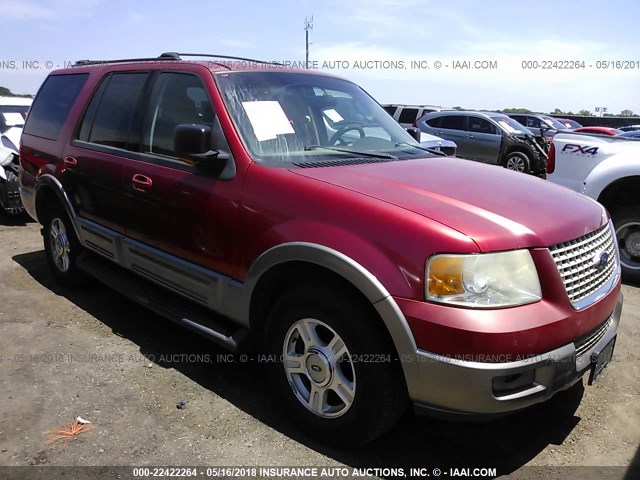 1FMPU17L63LA56693 - 2003 FORD EXPEDITION EDDIE BAUER RED photo 1